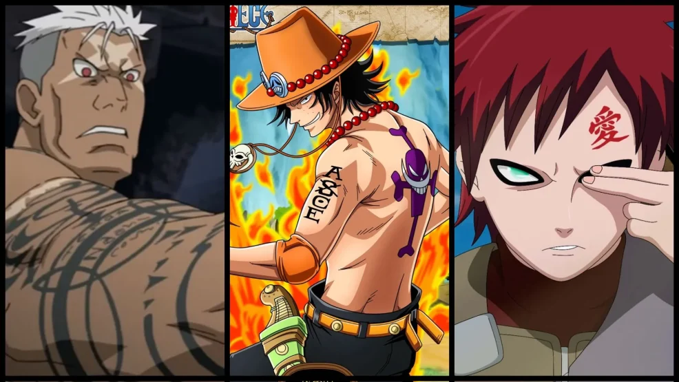 10 Personajes de anime con tatuajes